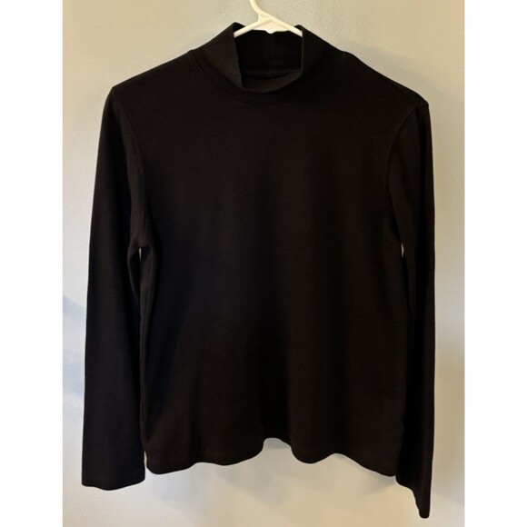 St. John's Bay Tops - St John's Bay Women's Classic Mock Turtleneck Black Size Medium Long Sleeve